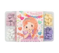 Depesche - Juego de cuentas Princesa Mimi 12127 - Corazón DIY, 9 colores, 2 cintas - Multicolor