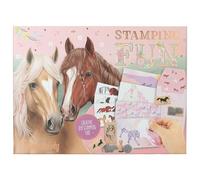 Depesche 12128 Miss Melody Stamping Fun-Set Creativo para diseñar Tarjetas y Cartas, Incluye Papel, Sobres, Sellos, Pegatinas y Mucho más, Multicolor, One Size