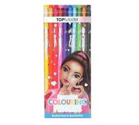 Depesche 12219 TOPModel borrables, lápices en 10 Vivos Colores con Goma de borrar, Ideal para Dibujar y para la Escuela, Multicolor