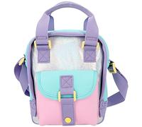 Depesche 12303 TOPModel Mermaid - Bolso bandolera en rosa, lila y turquesa, bolsillo con cremallera, bolsillo delantero y correa ajustable