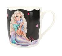 Depesche 12373 TOPModel Mermaid - Taza en blanco, con motivo de modelo, efecto térmico y diseño marino, taza con asa de porcelana, capacidad aprox. 320 ml