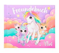 Depesche 12402 Ylvi & The Minimoomis-Libro de Amigos con diseño de Unicornio, 108 páginas con Cubierta Acolchada, Multicolor, Small