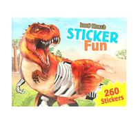 Depesche 12408 Dino World Sticker Fun-Libro 24 Coloridas páginas de Fondo para diseñar tú Mismo, Incluye 250 Pegatinas, Multicolor