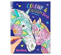 Depesche 12452 Miss Melody Colour & Design - Libro con 40 páginas para diseñar patrones y motivos de caballos, incluye páginas para colorear