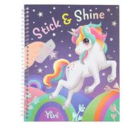 Depesche 12472 Ylvi - Libro para Colorear Stick & Shine, 24 páginas con fantásticos Motivos de Unicornios y Criaturas mágicas, para Colorear y diseñar