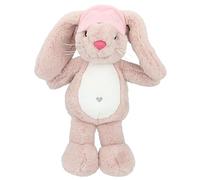 Depesche 12538 Princess Mimi - Conejo de Peluche con Vientre Blanco y Pelo Suave, Nariz Rosa y Antifaz para Dormir