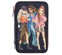 Depesche 12560 TOPModel City Girls - Estuche de 3 compartimentos estampado con un motivo de skyline, estuche con lápices de colores, regla, tijeras y mucho más.