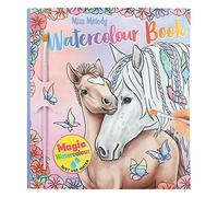 Depesche 12576 Miss Melody - Libro de Acuarela, Libro para Colorear Incl. Pincel y 30 Motivos de Caballos para Pintar con Agua