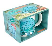 Depesche 12600 Dino World - Taza Blanca con Estampado de Dinosaurios, Taza de Porcelana con asa, Capacidad Aprox. 250 ml