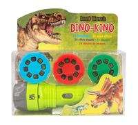 Depesche 12638 Dino World-Linterna con 24 Efectos, práctica lámpara Que Puede proyectar imágenes de Dinosaurios, Funciona con Pilas, Multicolor, Medium