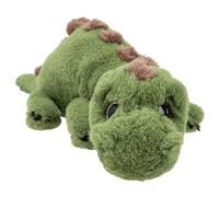 Depesche 12653 Dino World - Dinosaurio de Peluche con Pelaje Verde y Ojos Purpurina, Aprox. 50 cm Altura.