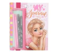 Depesche 12716 TOPModel My Journal - Cuaderno en Rosa con Motivo de Modelo, Carpeta de Anillas para diseñar uno Mismo como Bullet Journal, Incl. bolígrafos, Pegatinas, etc.