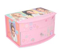 Depesche 12719 TOPModel Snap Shots pequeño en Rosa con Motivo de Modelo y diseño Colorido, joyero con Espejo y Tapa abatible, Multicolor, Small