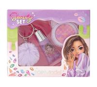 Depesche 12729 TOPModel Beauty and Me, Set de Belleza en Color Lila con Sombra de Ojos en Caja y Brillo de Labios Lila con Colgante de Peluche