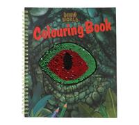 Depesche 12757 Dino World-Libro para Colorear con diseño de Lentejuelas, con 20 páginas para Crear Motivos de Dinosaurios, incluida una Hoja de Pegatinas, Multicolor