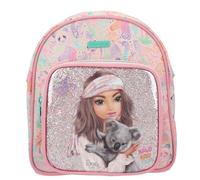 Depesche 12788 TOPModel Wild-Mochila en Rosa, con Motivo de Modelo y Colorido Estampado de Animales, Bolsa con Correas Ajustables, Dibujo Animado, Multicolor