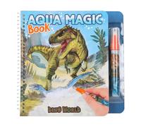 Depesche 12798 Dino World Colorear Aqua Magic con Motivos de Dinosaurios Ocultos, Libro Creativo con 5 páginas recolorables y un lápiz de Agua, Multicolor (0012798)