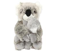 Depesche 12799 TOPModel Wild Koala mamá y bebé, con Suave Pelaje en Gris y Cierre de Velcro en Las Manos del Peluche Grande, Multicolor, Talla única