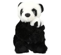 Depesche 12800 TOPModel Panda mamá y bebé, con Suave Pelaje en Blanco y Negro y Cierre de Velcro en Las Manos del Peluche Grande, Multicolor, Talla única