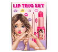 Depesche 12812 TOPModel Beauty and Me-Trío diseño de Modelo para niños, con perfilador, Barra y Brillo de Labios en Tonos Rosas, Multicolor