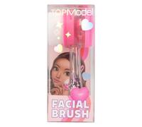 Depesche 12838 TOPModel Beauty and Facial Rosa en Forma de corazón, con Mango Transparente y Confeti, Incluye un Cepillo y un Lateral de Silicona, Multicolor