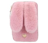 Depesche 12864 Princess Mimi Bunny Ballet - portalápices de 2 compartimentos con peluche rosa y orejas largas, estuche con lápices de colores, goma de borrar, sacapuntas y mucho más.