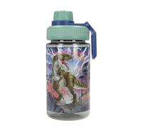 Depesche Botella deportiva Dino World Reflector 12899 – Dinosaurio y rayo, 500 ml, Verde/Gris