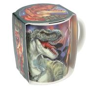 Depesche 12909 Dino World Blanco con Gran impresión de Dinosaurio, Taza de Porcelana con asa, Capacidad Aprox. 320 ml, Multicolor, 1 Piece
