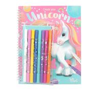 Depesche 12930 Ylvi-Set de Libro para Colorear con 30 páginas Dobles para Crear Motivos de maquetas, Incl. 7 Punta de Fibra y rotulador mágico, Multicolor, 1 Piece