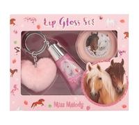 Depesche 12941 Miss Melody-Set Labios con diseño de Caballo para niños, 2 Brillos con Aroma afrutado, Incluye Colgante de Peluche, Color Pink (0012941)