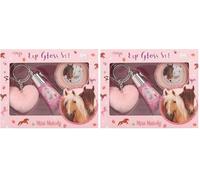 Depesche 12941 Miss Melody - Set de Brillo de Labios con diseño de Caballo para niños, 2 Brillos con Aroma afrutado, Incluye Colgante de Peluche (Paquete de 2)