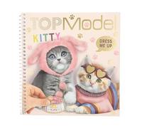 Depesche 12965 TOPModel Kitty-Libro Dress Me Up con 24 páginas de Motivos felinos preimpresos para diseñar tú Mismo, Incl. 11 Hojas de Pegatinas, Multicolor, One Size