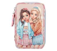 Depesche 13009 TOPModel Team Teddy - Estuche con 3 Compartimentos, con diseño de Oso de Peluche, Color Rosa