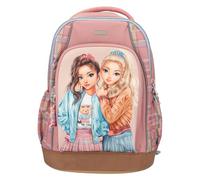 Depesche 13013 TOPModel Team Teddy - Mochila escolar en rosa, con motivo de modelo y etiqueta, mochila escolar con correas ajustables