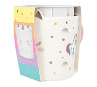 Depesche 13069 Ylvi Blanco con Estampado de Unicornio Dorado y refrán, Taza para Beber de Porcelana con asa Rosa, Capacidad Aprox. 300 ml, Multicolor, One Size