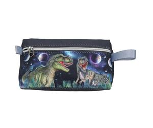 Depesche 13134 Dino World Galaxy - Estuche para lápices con Cremallera, Color Azul Oscuro, Azul Oscuro, Dino World Galaxy