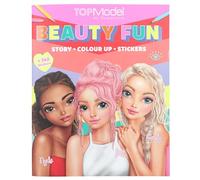 Depesche – Libro para colorear TOPModel Beauty Fun 13137 – 36 motivos, 3 adhesivos – Multicolor