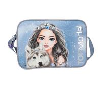 Depesche 13152 TOPModel Wolf - Bolso bandolera en azul oscuro, con motivo de modelo, estrellas y purpurina, bolso con bandolera ajustable