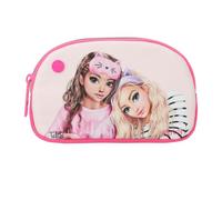 Depesche 13157 TOPModel Beauty and Me - Neceser en rosa y rosa, con motivo de modelo y letras metalizadas, neceser con cierre de cremallera