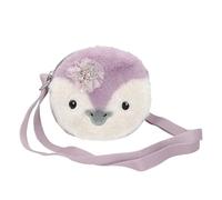 Depesche 13160 Princess Mimi Penguin - Bandolera pequeña en lila, con motivo de pingüino y peluche, bolso con bandolera ajustable