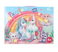 Depesche 13204 Ylvi-Puzzle 50 Piezas, con detallado Motivo de Unicornio, desplegado Aprox. 58 x 40 cm, en Estuche de cartón con asa de Transporte, Multicolor, One Size