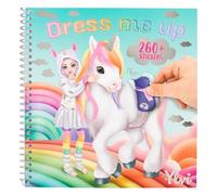 Depesche 13215 Ylvi Dress Me Up - Libro de Pegatinas con 24 páginas de Motivos de Unicornios preimpresos para diseñar tú Mismo, Incl. 11 Hojas de Pegatinas