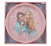 Depesche 13228 TOPModel Team Teddy Pared en Rosa para niños, con Motivo de Modelo y Osito de Peluche, Reloj silencioso, Pila incluida, Multicolor, One Size
