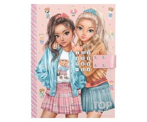 Depesche 13229 TOPModel Team Teddy-Agenda con código numérico y Sonido, Libro con Motivo de Modelo y 80 páginas rayadas e ilustradas a Todo Color, Multicolor, One Size