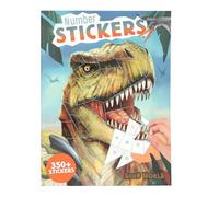 Depesche 13243 Dino World Number Sticker-Libro 16 páginas para diseñar Motivos de Dinosaurios por números, Incluye 8 Hojas de Pegatinas, Multicolor, One Size