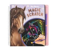 Depesche 13267 Miss Melody-Magic Scratch Book, Libro geniales Motivos de Caballos para rascar, con Degradado de Colores, Multicolored, One Size