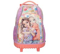 Depesche TopModel - Mochila escolar con ruedas, color beige, morado, Mittelgroße, Casual