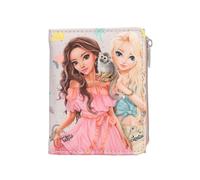 Depesche 13328 TOPModel Juicy - Monedero en Crema y Rosa, con diseño de Monos y patrón Colorido, Monedero con Cierre de botón de presión