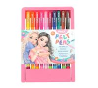 Depesche 13334 TOPModel-Juego, 10 rotuladores Dobles en Estuche, Pincel y Punta mágica para Cambiar de Color, Multicolor, One Size