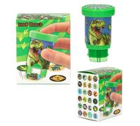Depesche 13349 Dino World Sticker Stamper-Juego Estampar Dinosaurios, Incluye Sello y 160 Pegatinas, Multicolor, One Size